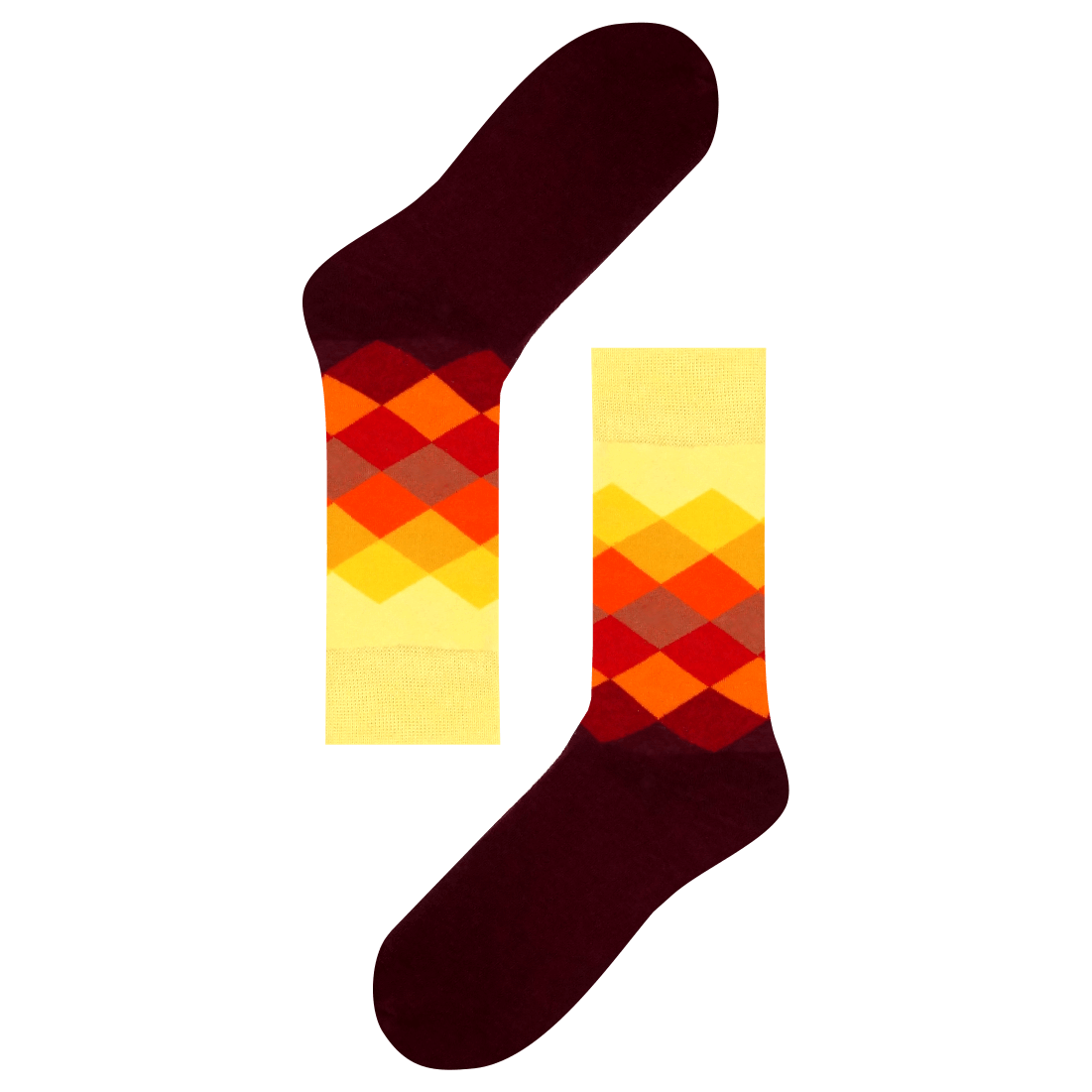 Medias locas calcetines de diseño de rombos Freaky Socks medias de rombos