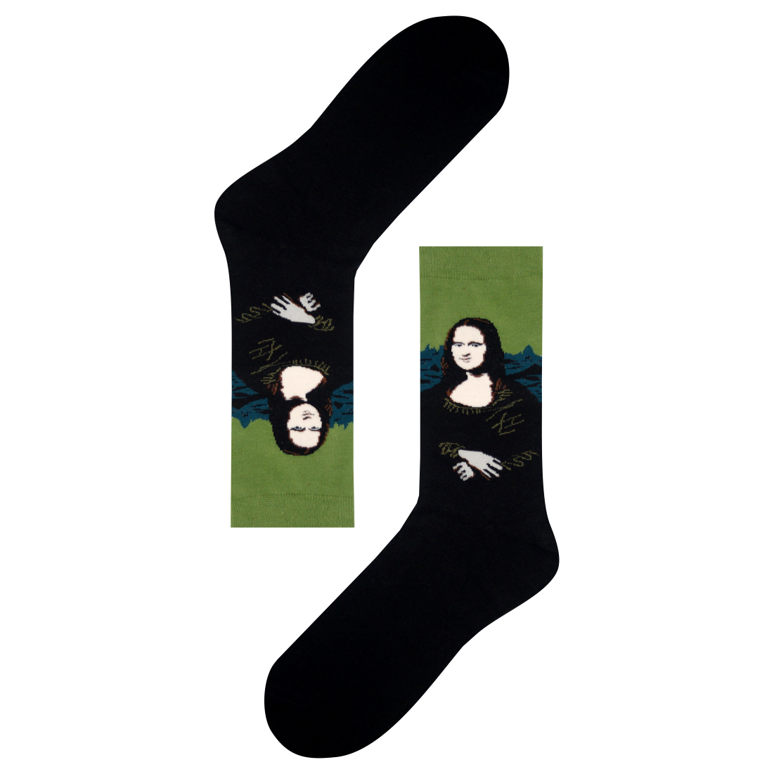 Medias Locas calcetines divertidos de diseño Mona Lisa Freaky Socks Medias Mona Lisa