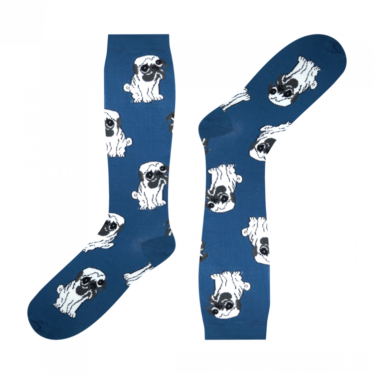Medias compresión Locas calcetines divertidos de diseño de pugs Freaky Socks