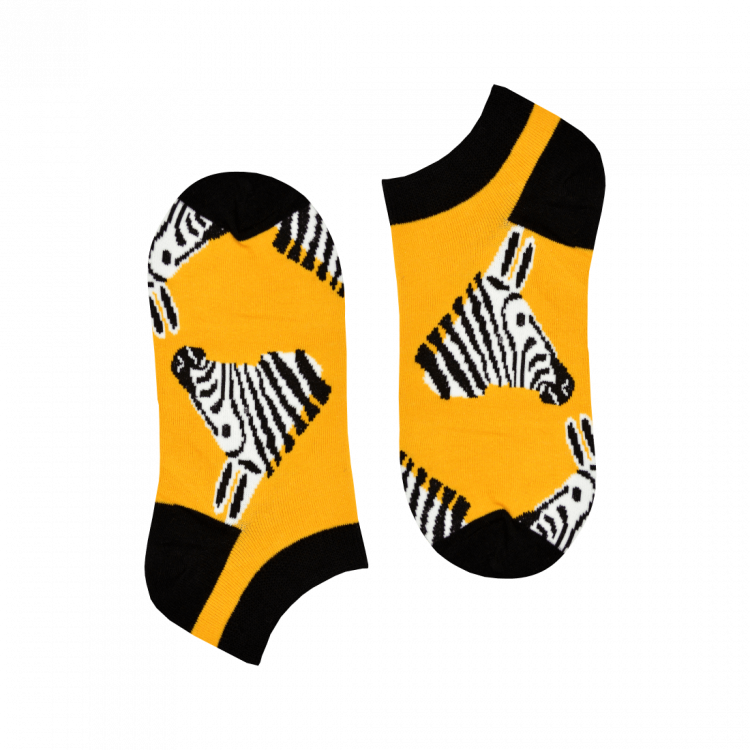 Medias Locas invisibles calcetines baletas divertidos de diseño de cebras Freaky Socks