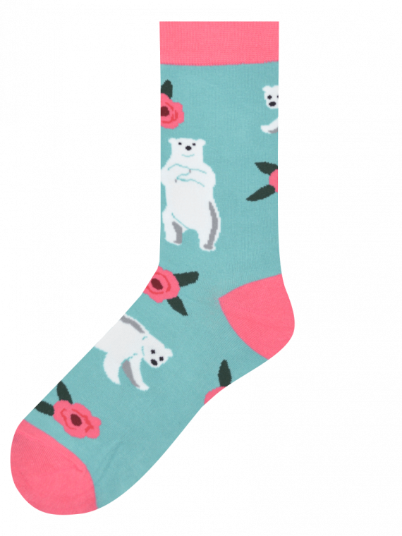 Medias Locas calcetines divertidos de diseño de oso polar Freaky Socks. Medias Oso Polar