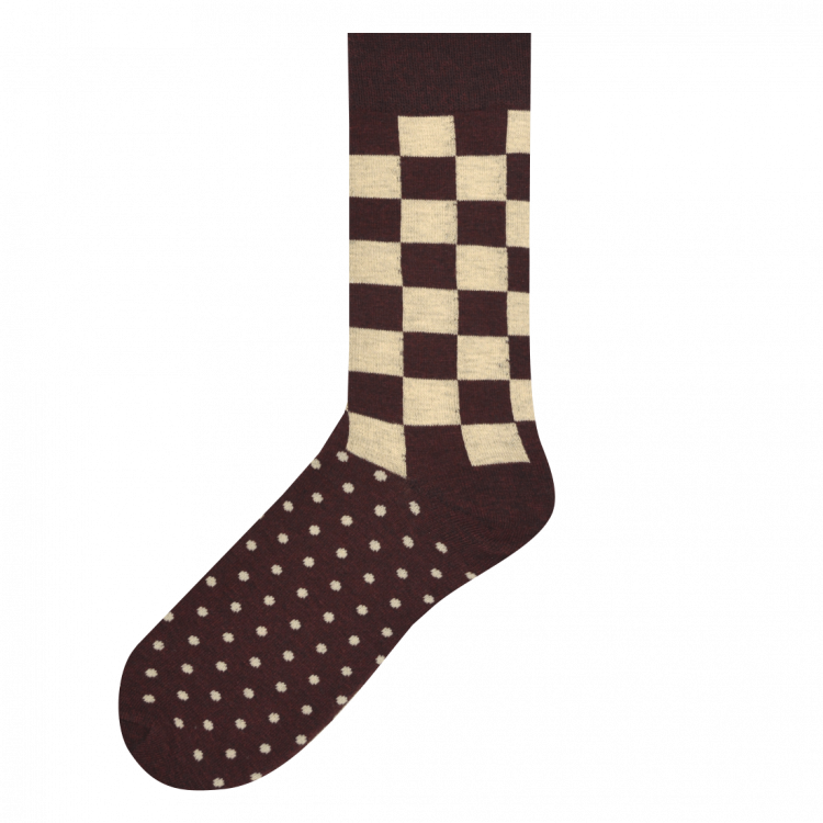 Medias Locas calcetines divertidos de diseño de Arcade Freaky Socks. Medias bandera a cuadros