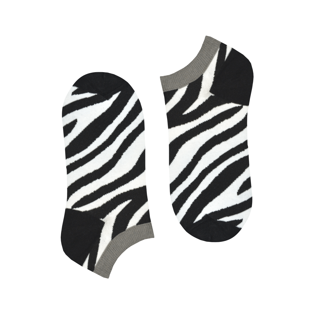 Medias Locas invisibles calcetines baletas divertidos de diseño de cebras Freaky Socks. Medias tobilleras cebras