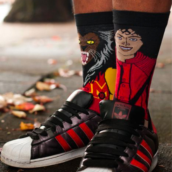 6 diseños de medias media pierna para ser el centro de atención 6 Medias Thriller Michael Jackson B