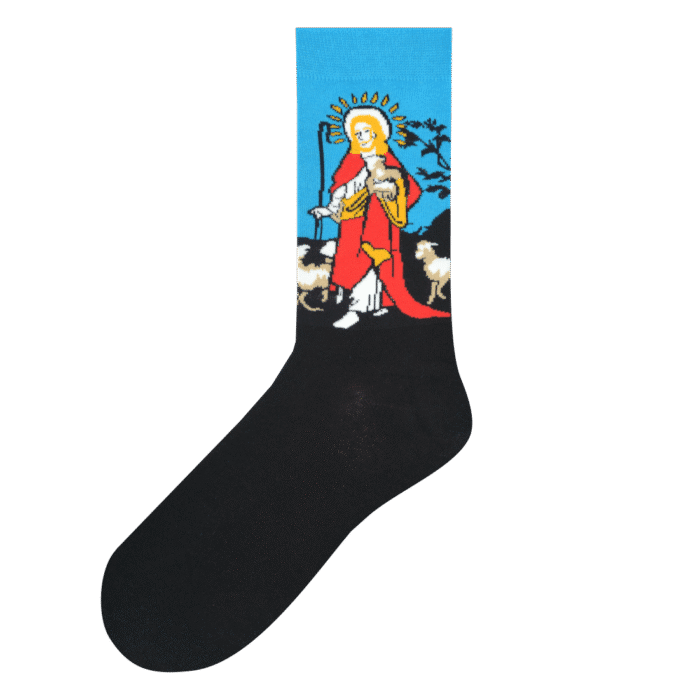 Medias Locas calcetines divertidos de diseño de Jesus el buen pastor Freaky Socks