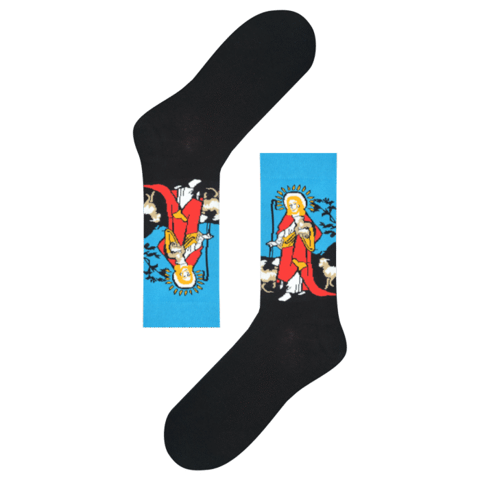 Medias Locas calcetines divertidos de diseño de Jesus el buen pastor Freaky Socks