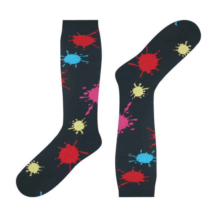 Medias de compresion splash de color Freaky socks