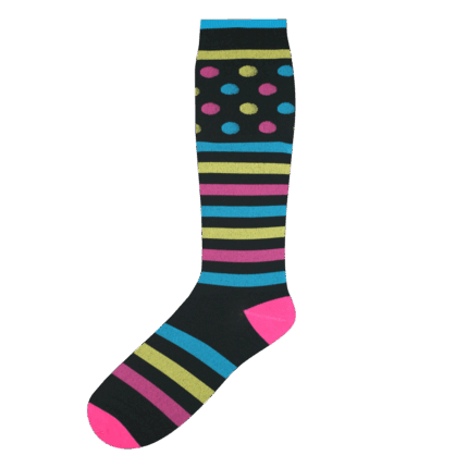 Medias de compresion rayas y puntos Freaky socks