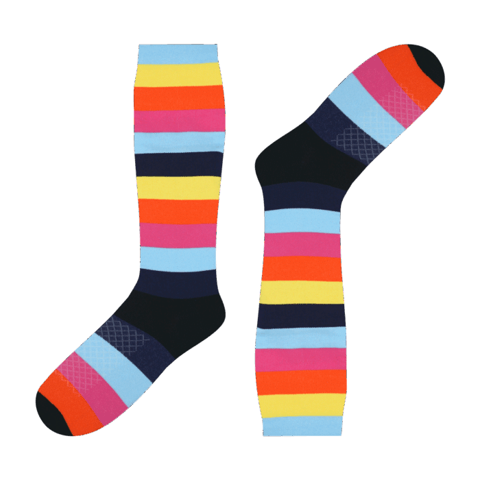 Medias de compresion franjas Freaky socks
