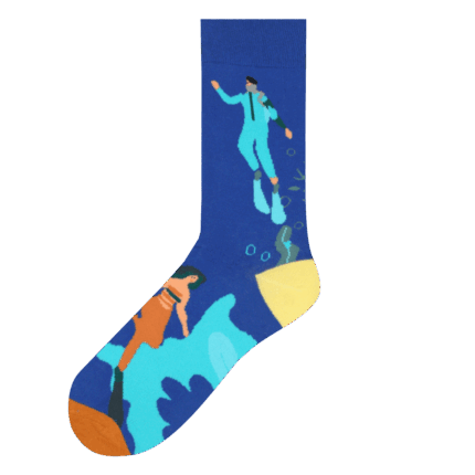 Medias Locas calcetines divertidos de diseño de buceo Freaky Socks. Medias buceo