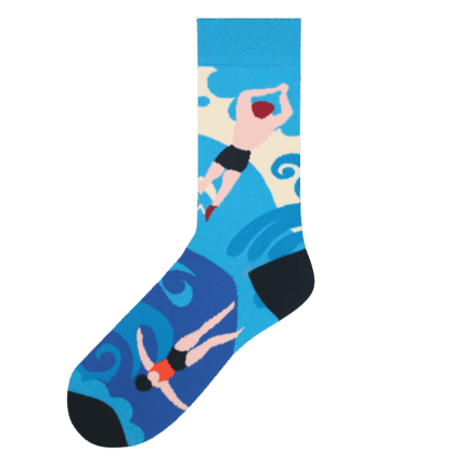 Medias Locas calcetines divertidos de diseño de natacion Freaky Socks. Medias natación