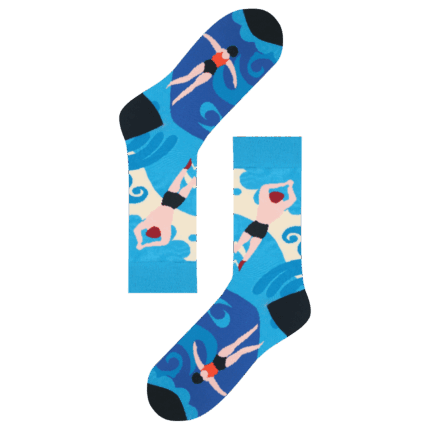 Medias Locas calcetines divertidos de diseño de natacion Freaky Socks. Medias natación