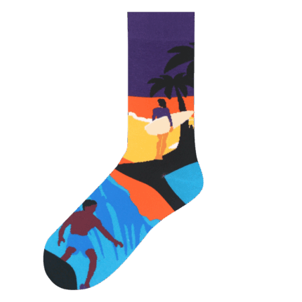 Medias Locas calcetines divertidos de diseño de surf Freaky Socks. Medias surf