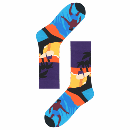 Medias Locas calcetines divertidos de diseño de surf Freaky Socks. Medias surf